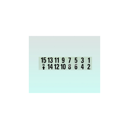 Carnet de numeros adhesifs de 1 a 15 / 25