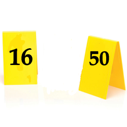 Plot de marquage Jaune de 1 a 50 (l.11 cm - H. 19 cm)