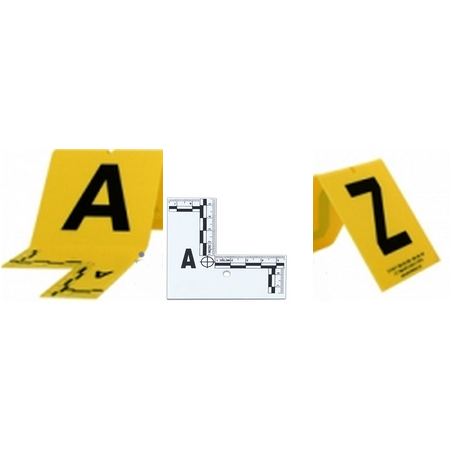 Plots de marquage de A a Z avec regle cm / Blanc
