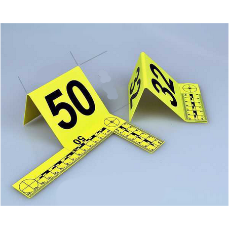 Plots de marquage petits avec regle pliable 6 cm x 14 cm / 51 - 100