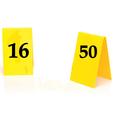 Plot de marquage jaune de 51 a 99 (l.11 cm - H. 19 cm)